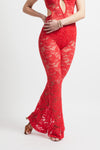 Amelia Lace Bodysuit Red